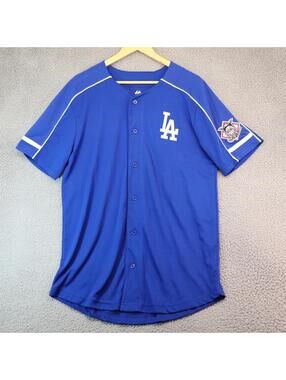 Los Angeles Dodgers Jersey Majestic Size Large Made USA